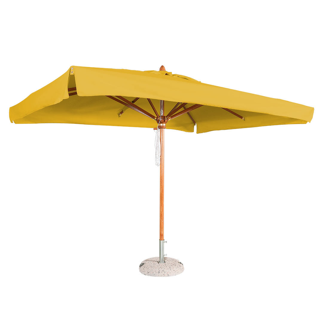 Sombrilla profesional rectangular con mástil central de madera - SYDNEY
