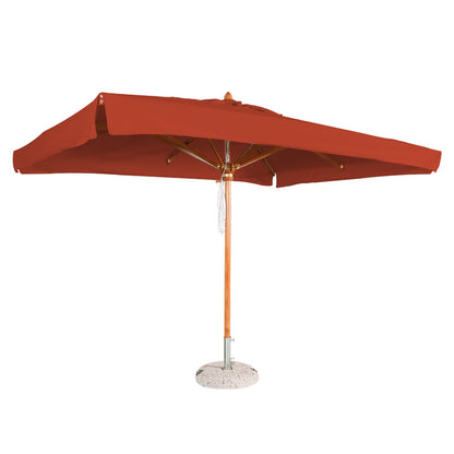 Sombrilla profesional rectangular con mástil central de madera - SYDNEY