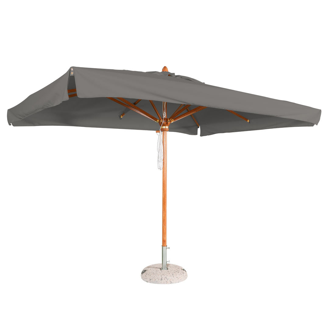 Sombrilla profesional rectangular con mástil central de madera - SYDNEY