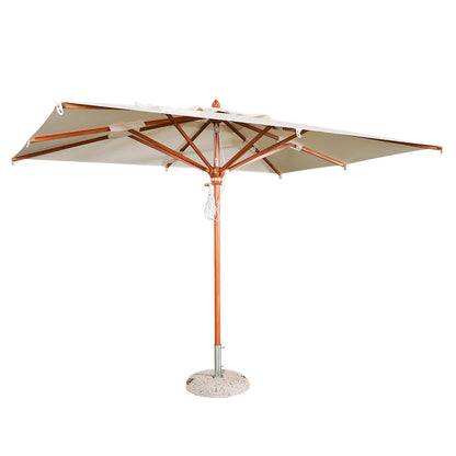 Sombrilla profesional rectangular con mástil central de madera - SYDNEY