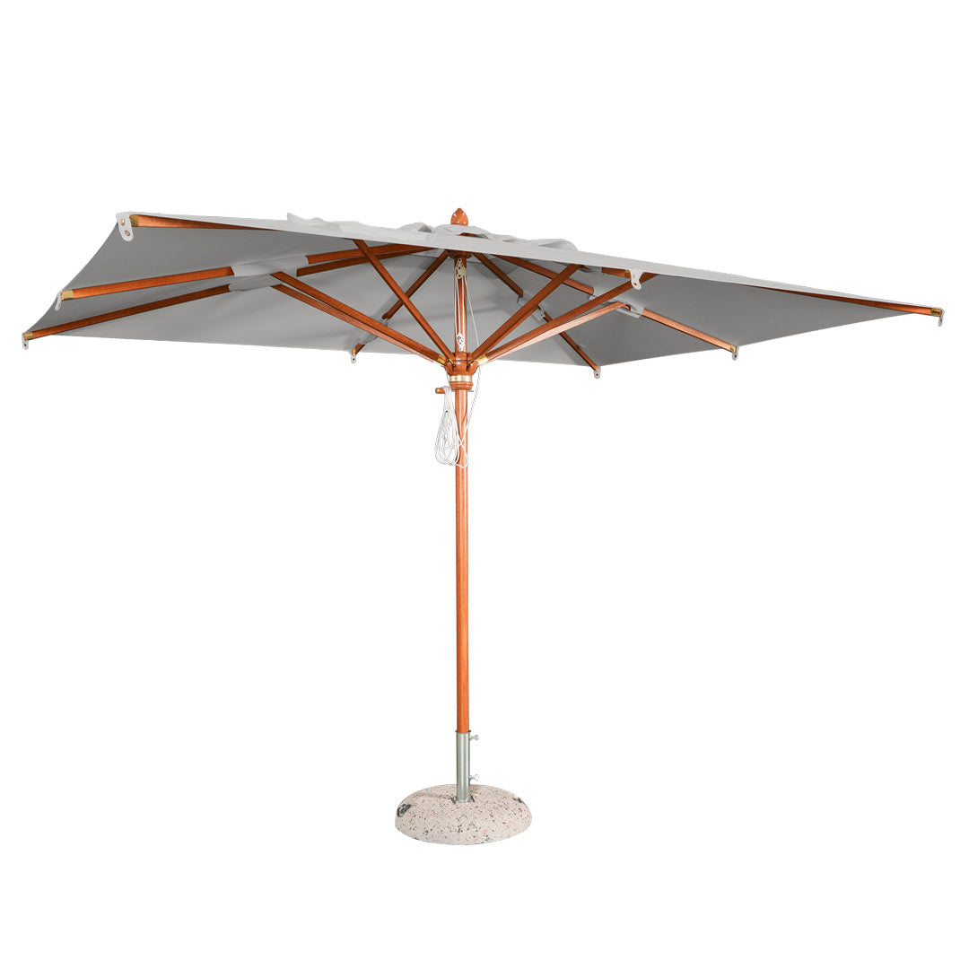 Sombrilla profesional rectangular con mástil central de madera - SYDNEY