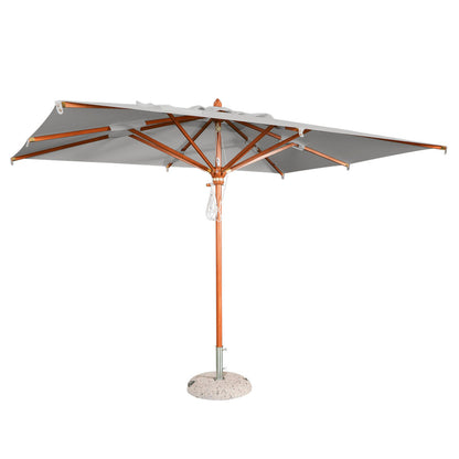 Sombrilla profesional rectangular con mástil central de madera - SYDNEY