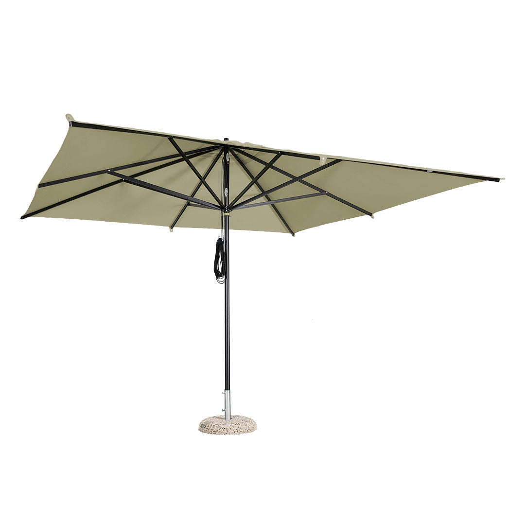 Sombrilla cuadrada en aluminio lona beige