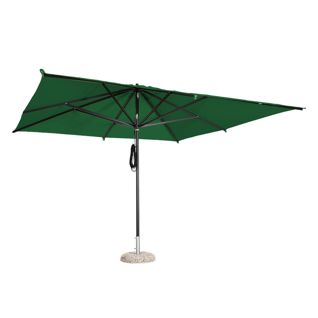Sombrilla cuadrada en aluminio lona verde