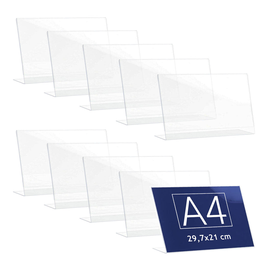 conjunto portagrafica A4 en metacrilato de sobremesa