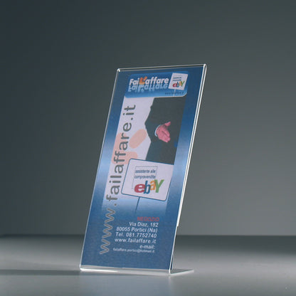 expositor portagrafica en metacrilato de sobremesa