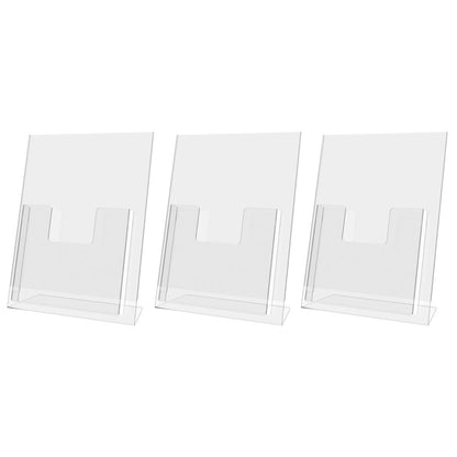 Expositor A4 de sobremesa con portatarjetas. 3 piezas