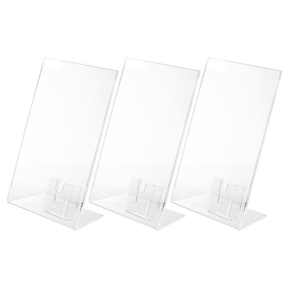Expositor A4 de sobremesa con portatarjetas. 3 piezas