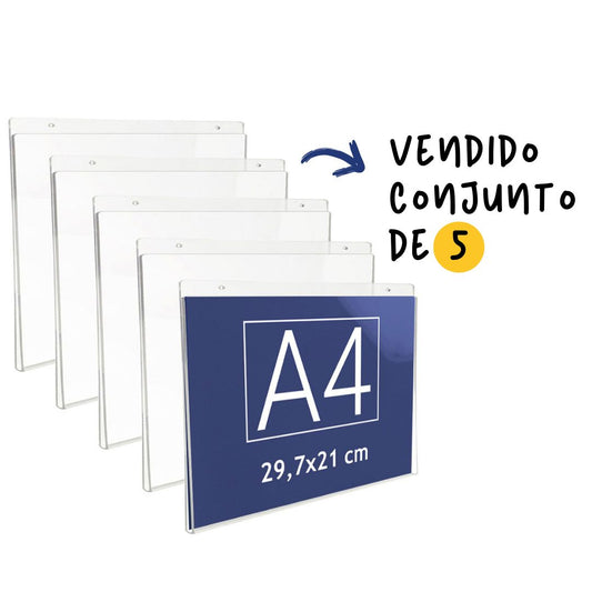 Expositor para cartel de pared en metacrilato con agujeros (Unidades Múltiples)