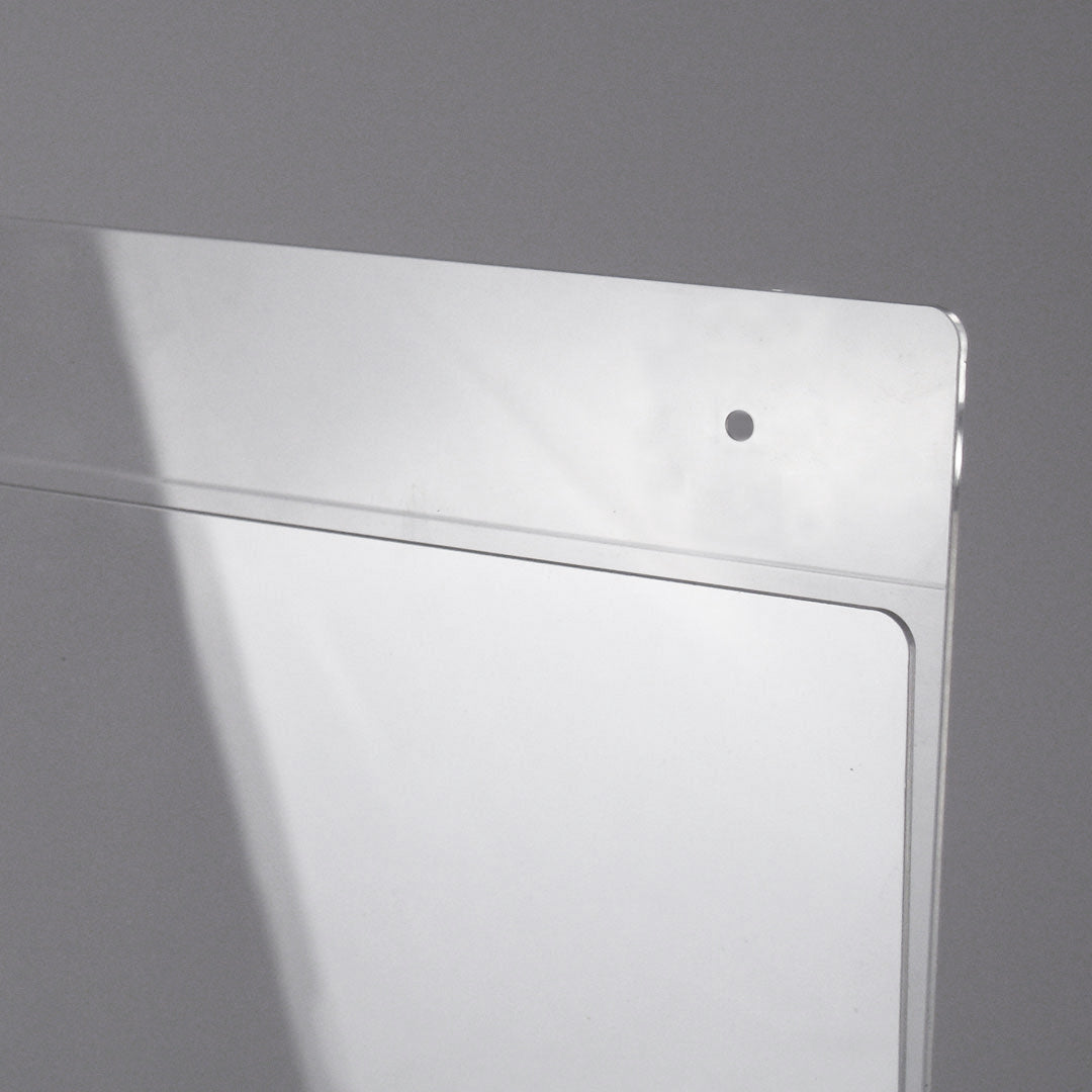 detalle fijacion de porta avisos de pare en metacrilato