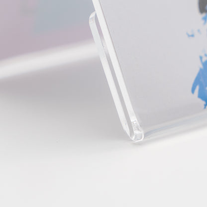 detalle porta precio de metacrilato