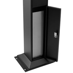 cenicero de pie negro para exterior