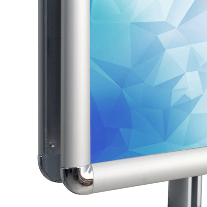 Soporte de pie con doble marco para carteles formato 50x70 y 70x100 cm - base cuadrada