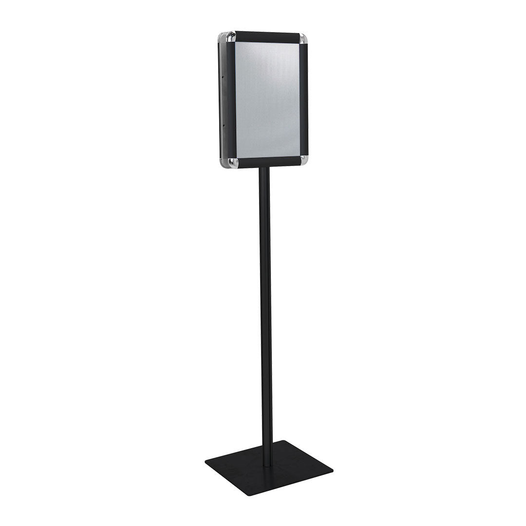 soporte de pie publicitario negro para carteles a3