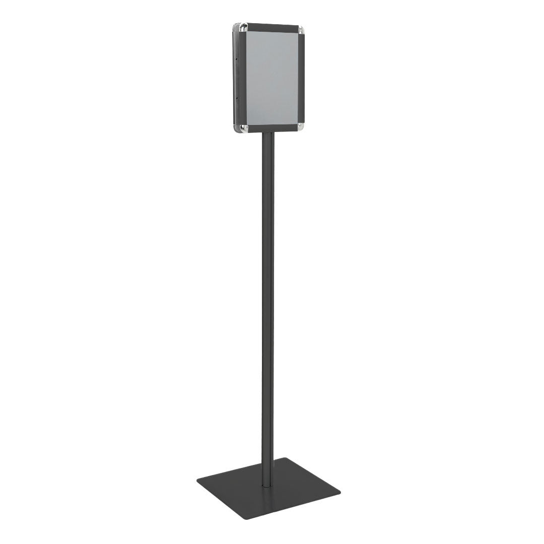 soporte de pie publicitario negro para carteles a4
