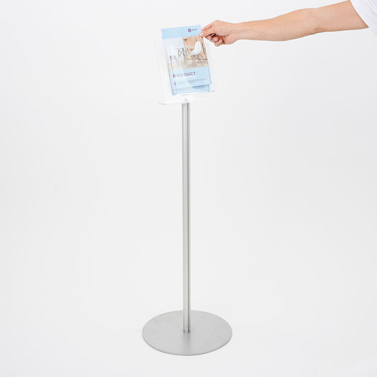 Expositores de pie de metacrilato para folletos formato A5