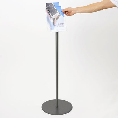 porta folletos de metacrilato de pie