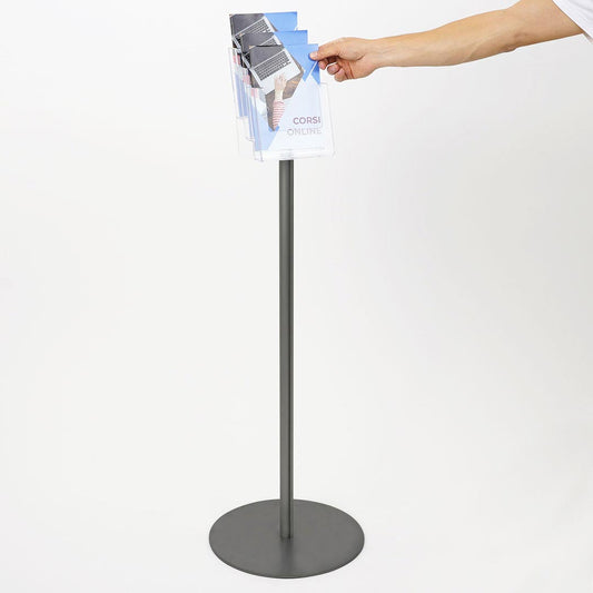 porta folletos de metacrilato de pie