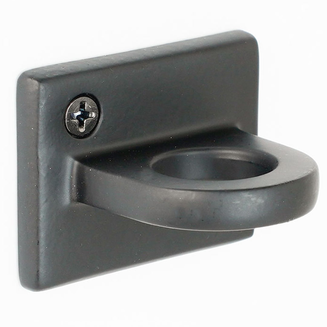 enganche de pared negro para cordones