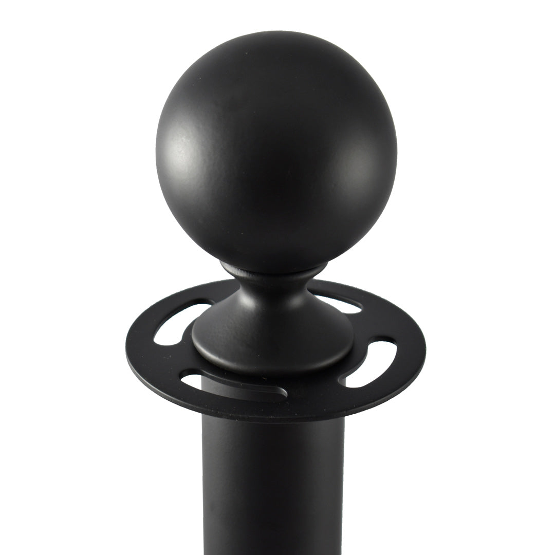 poste negro para cordón