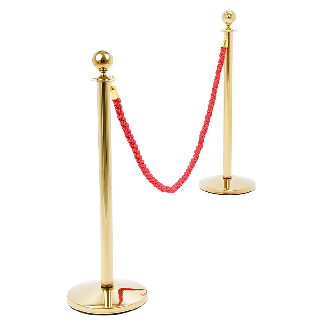 poste dorado para cordón