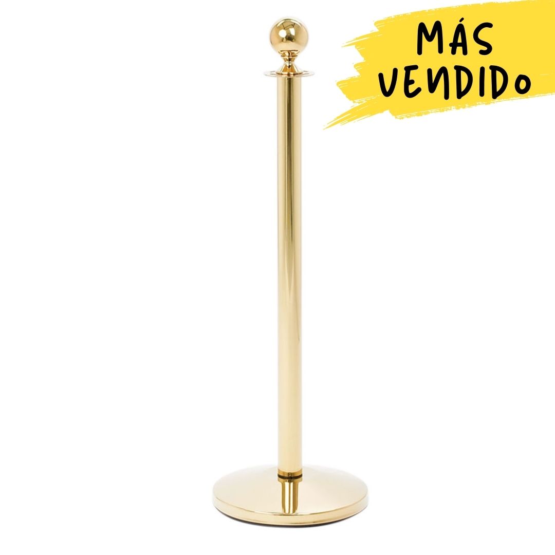 poste dorado para cordón