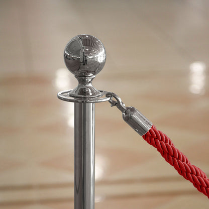 poste cromado para cordón