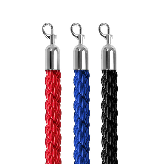Cordon trenzado de 2 m de largo con enganche cromado