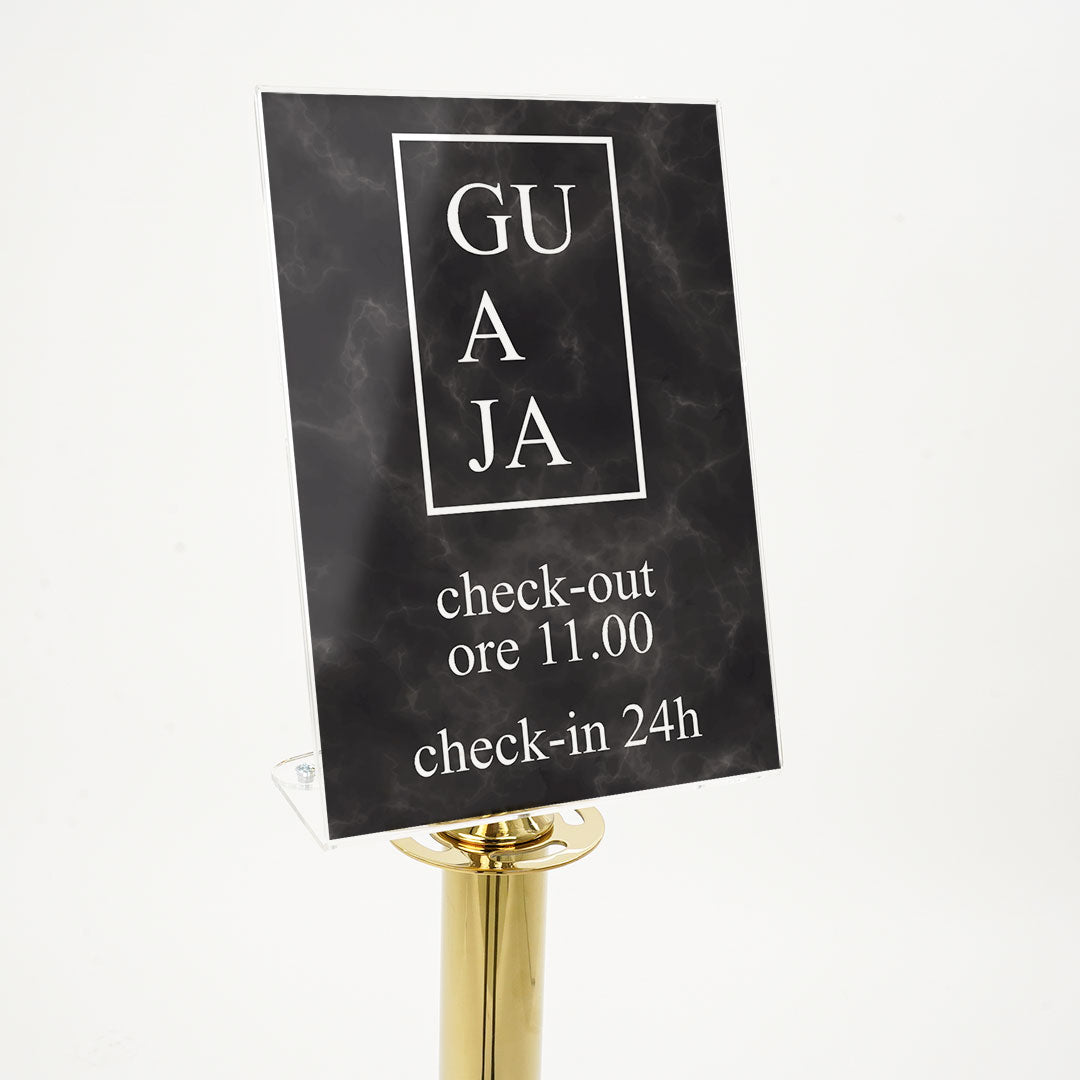 porta cartel A4 para postes