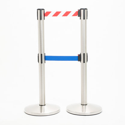 postes separador doble cinta blanca-roja y azul