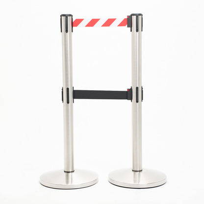 postes separador doble cinta blanca-roja y negra