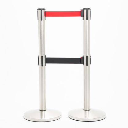 postes separador doble cinta roja y negra