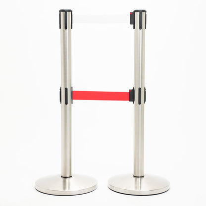 postes separador doble cinta blanca y roja