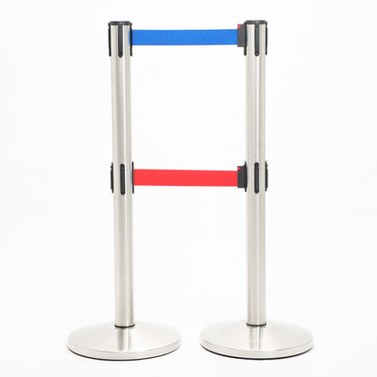 postes separador doble cinta azul y roja