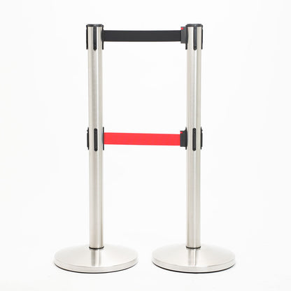 postes separador doble cinta negra y roja