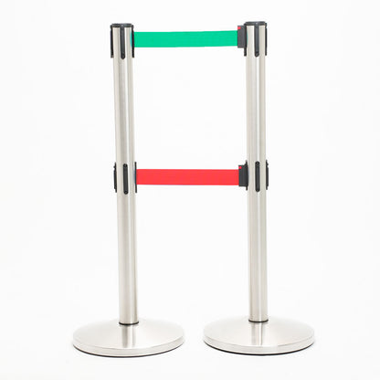 postes separador doble cinta verde y roja
