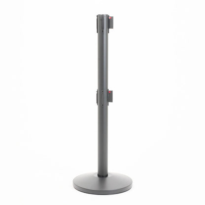 poste separador negro con doble cinta