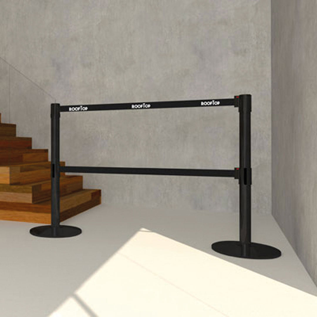 postes separadores con doble cinta