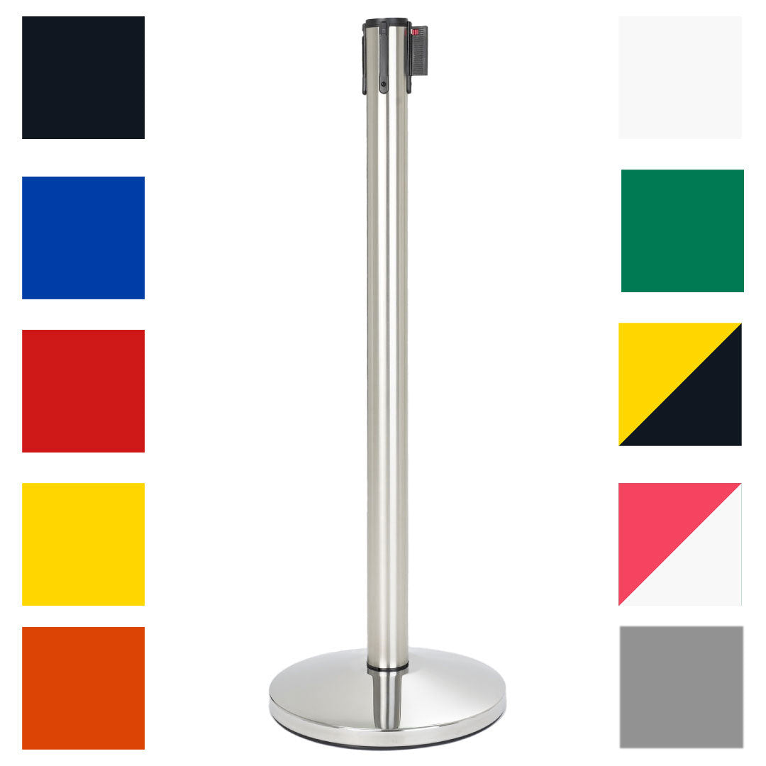 poste separador con cinta