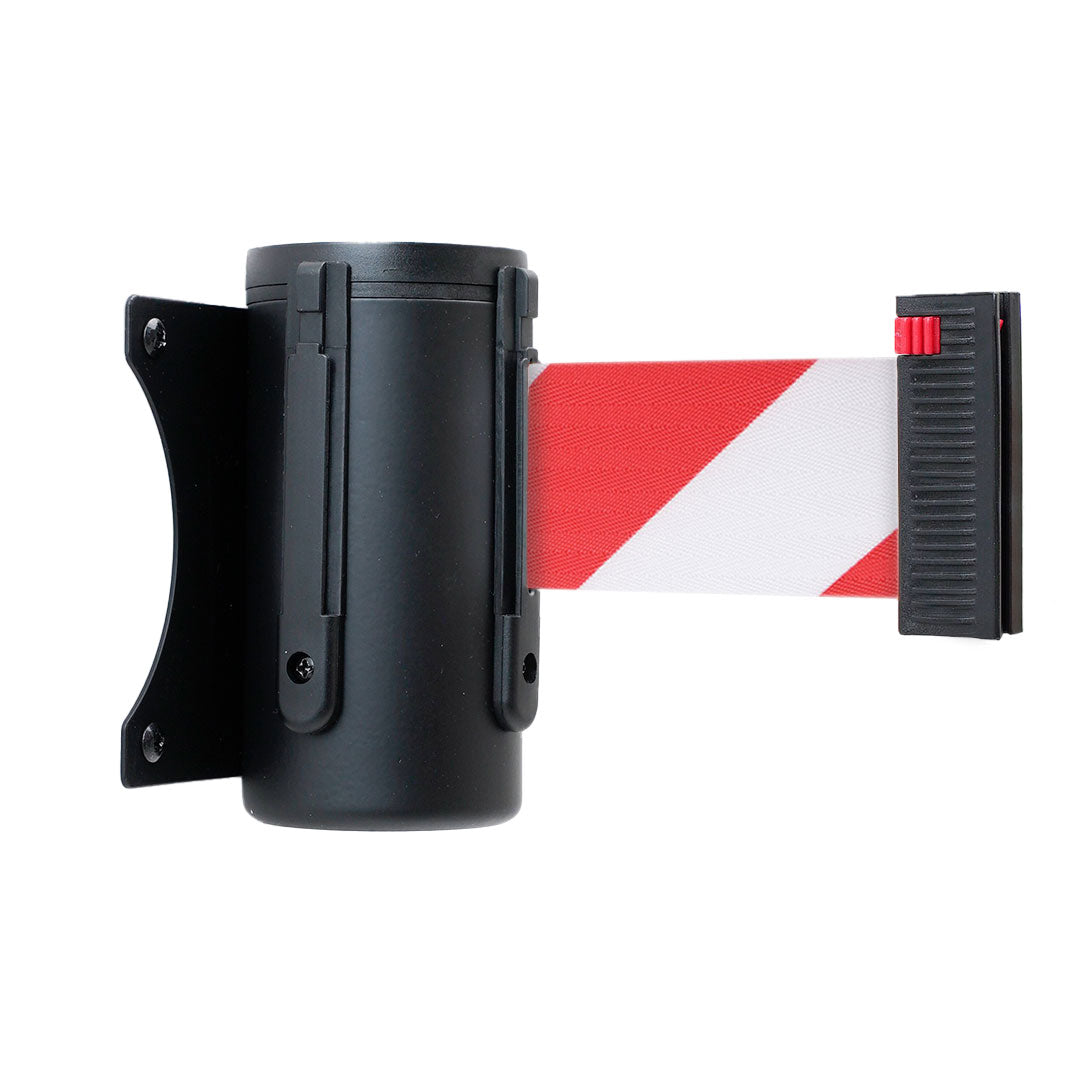 cinta retráctil blanca y roja para pared 