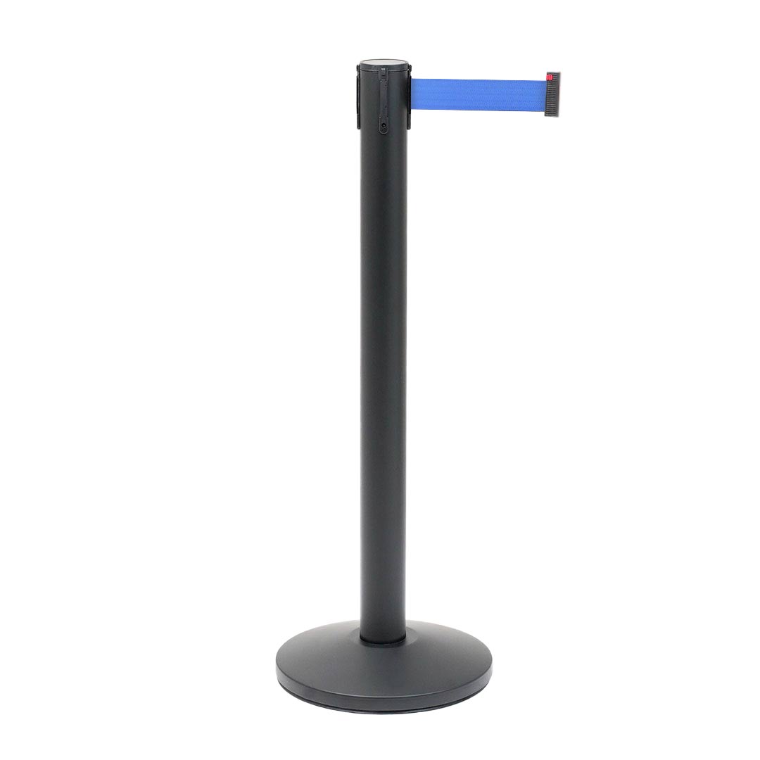 poste separador de cinta azul