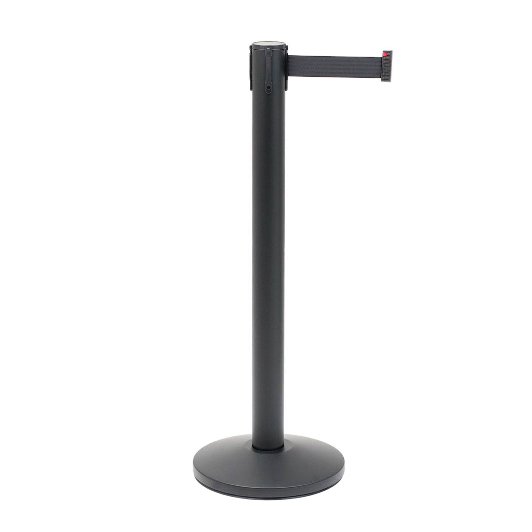 poste separador de cinta negra