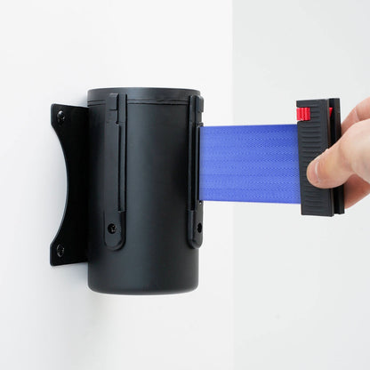 cinta retráctil azul para pared 