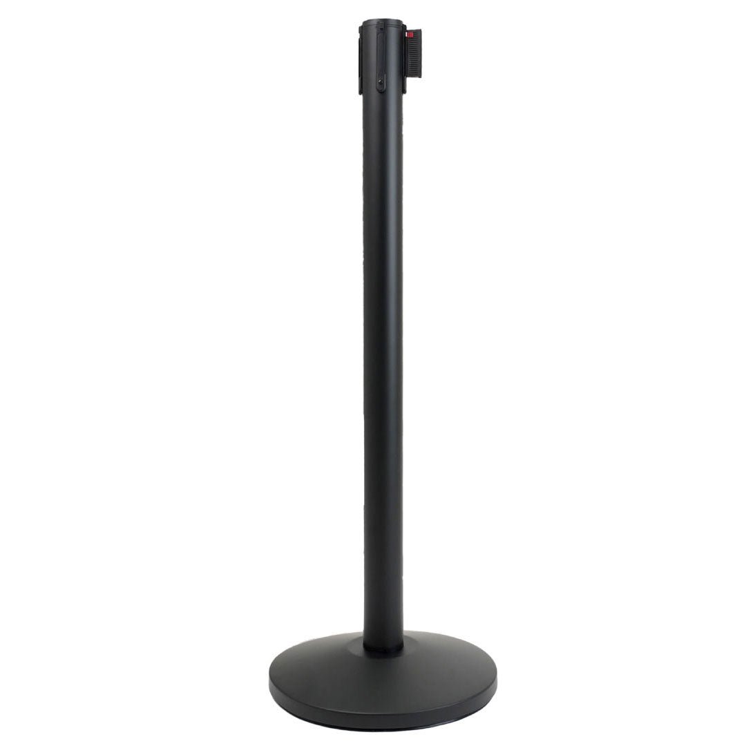 poste separador negro con cinta