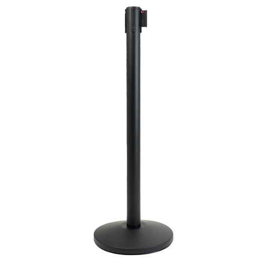 poste separador negro con cinta