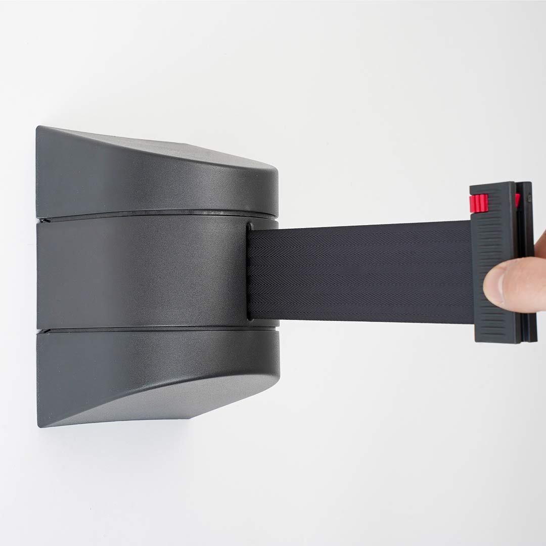 Cinta retráctil para Pared de 10 metros. ABS negro