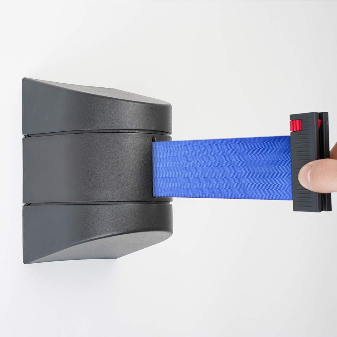 cinta recrátil azul para pared 