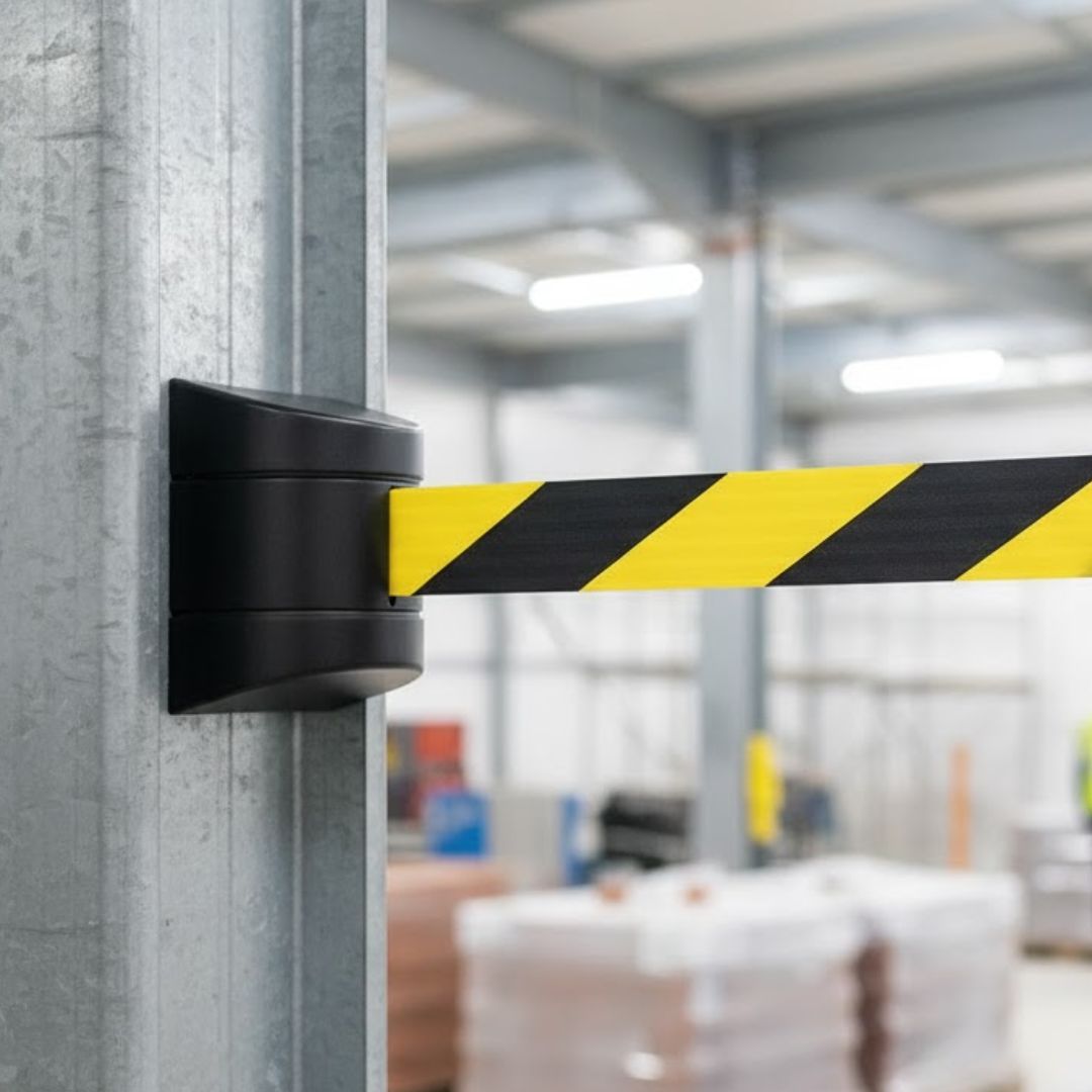 Cinta retráctil para Pared de 10 metros. ABS negro