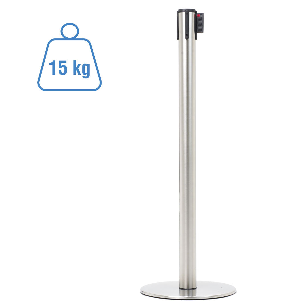 poste separador con cinta retráctil 15 kg
