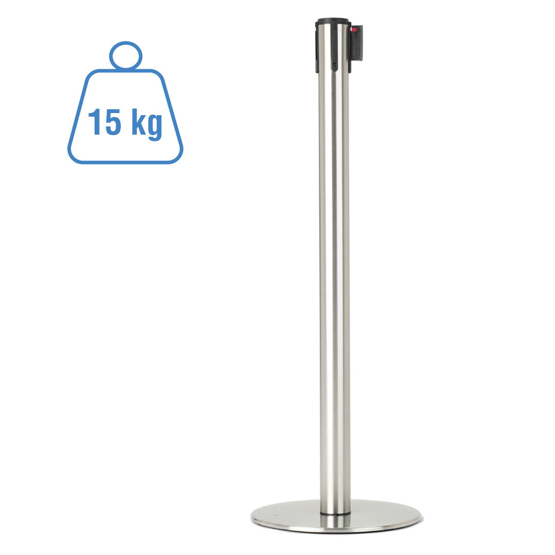 poste separador con cinta retráctil 15 kg